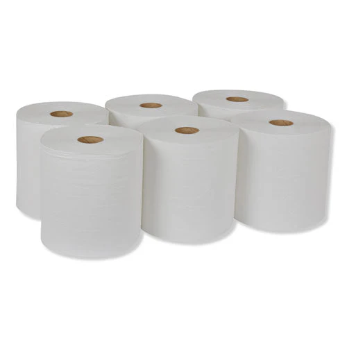 Universal Hand Towel Roll, 1-ply, 7.88" X 800 Ft, White, 6 Rolls/carton - Image 2