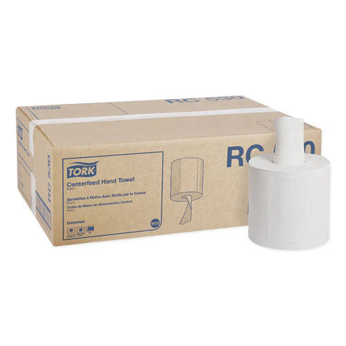 Centerfeed Hand Towel, 2-ply, 7.6 X 11.75, White, 530/roll, 6 Roll/carton - Image 1