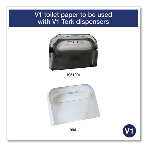 Toilet Seat Cover, Half-fold, 14.5 X 17, White, 250/pack, 20 Packs/carton - Image 2