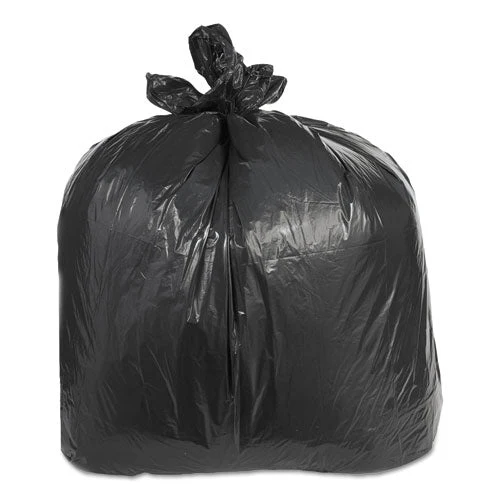 Low-density Can Liners, 60 Gal, 2.4 Mil, 38" X 58", Black, 100/carton - Image 1