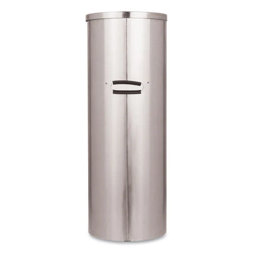 Standing Stainless Wipes Dispener, 12 X 12 X 36, Cylindrical, 5 Gal, Stainless Steel - Image 3