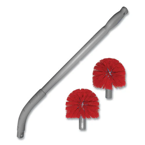 Ergo Toilet Bowl Brush With Nylon Bristle Head, Handle And 2 Heads - Image 1