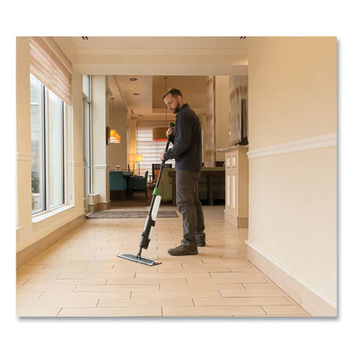 Excella Floor Cleaning Kit, 20" Gray Microfiber Head, 48" To 65" Black/green Handle - Image 3