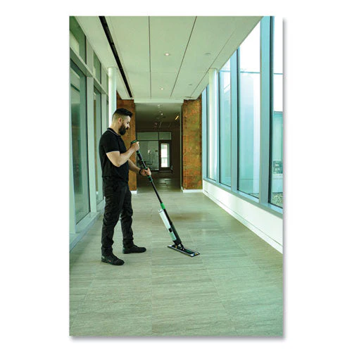 Excella Floor Cleaning Kit, 20" Gray Microfiber Head, 48" To 65" Black/green Handle - Image 2