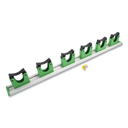 Hang Up Cleaning Tool Holder, 28w X 3.15d X 2.17h, Silver/green - Image 1