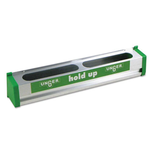 Hold Up Aluminum Tool Rack, 18w X 3.5d X 3.5h, Aluminum/green - Image 1