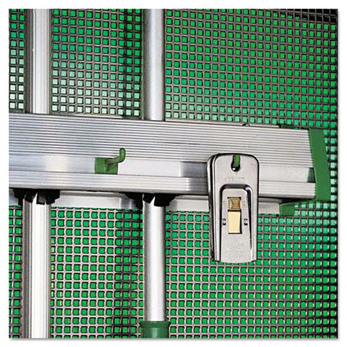 Hold Up Aluminum Tool Rack, 36w X 3.5d X 3.5h, Aluminum/green - Image 2