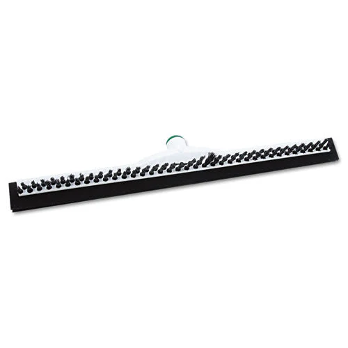 Sanitary Brush With Squeegee, Black Polypropylene Bristles, 22" Brush - Image 1