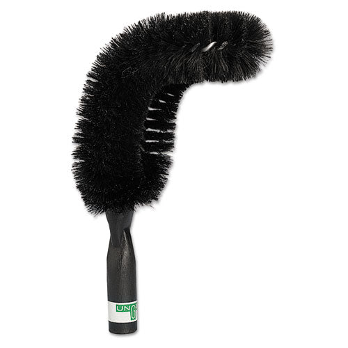 Starduster Pipe Brush, Green Polypropylene Bristles, 7.5" Brush, 6" Black Plastic Handle - Image 1