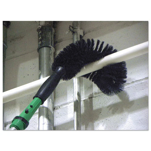 Starduster Pipe Brush, Green Polypropylene Bristles, 7.5" Brush, 6" Black Plastic Handle - Image 3