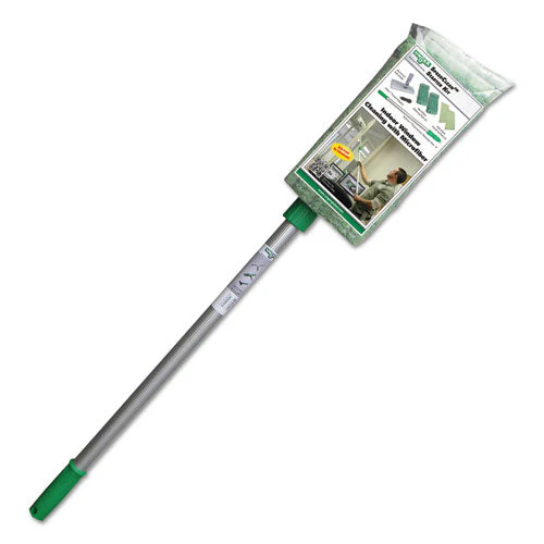 Speedclean Window Cleaning Kit, Aluminum, 72" Extension Pole, 8" Pad Holder, Silver/green - Image 2