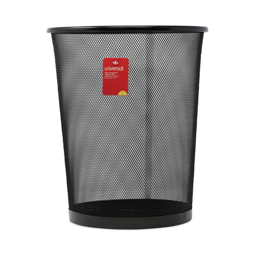 Mesh Wastebasket, 18 Qt, Steel Mesh, Black - Image 2