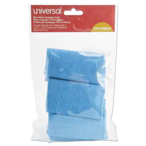 Microfiber Cleaning Cloth, 12 X 12, Blue, 3/pack - Image 1