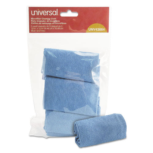 Microfiber Cleaning Cloth, 12 X 12, Blue, 3/pack - Image 2