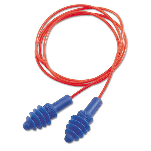 Dpas-30r Airsoft Multiple-use Earplugs, 27nrr, Red Polycord, Blue, 100/box - Image 1