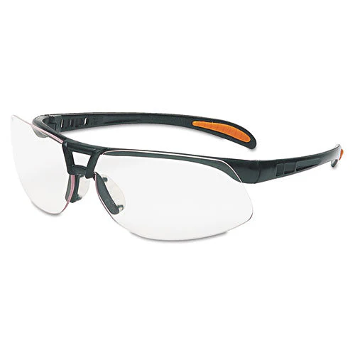 Protege Safety Eyewear, Metallic Black Frame, Clear Lens - Image 1