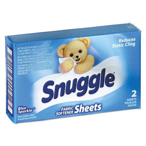 Vend-design Fabric Softener Sheets, Blue Sparkle, 2 Sheets/box, 100 Boxes/carton - Image 1
