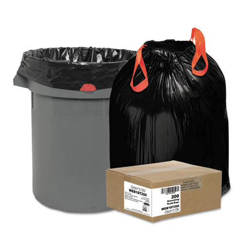 Heavy-duty Trash Bags, 30 Gal, 1.2 Mil, 30.5" X 33", Black, 25 Bags/roll, 8 Rolls/box - Image 1