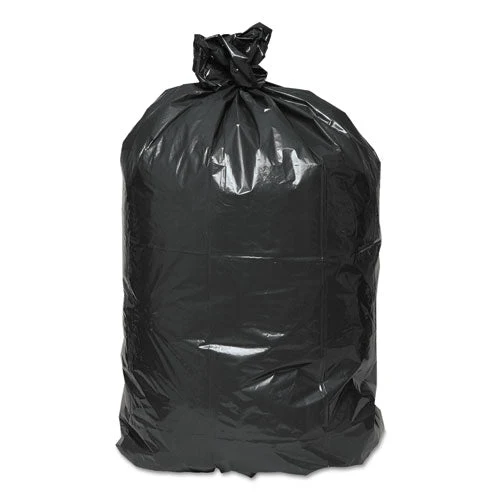 Linear Low-density Can Liners, 60 Gal, 0.9 Mil, 38" X 58", Black, 10 Bags/roll, 10 Rolls/carton - Image 2