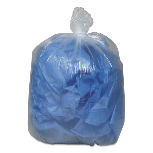 Linear Low-density Can Liners, 56 Gal, 0.9 Mil, 43" X 47", Clear, 10 Bags/roll, 10 Rolls/carton - Image 2