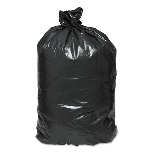 Linear Low-density Can Liners, 56 Gal, 0.9 Mil, 43" X 47", Black, 10 Bags/roll, 10 Rolls/carton - Image 2