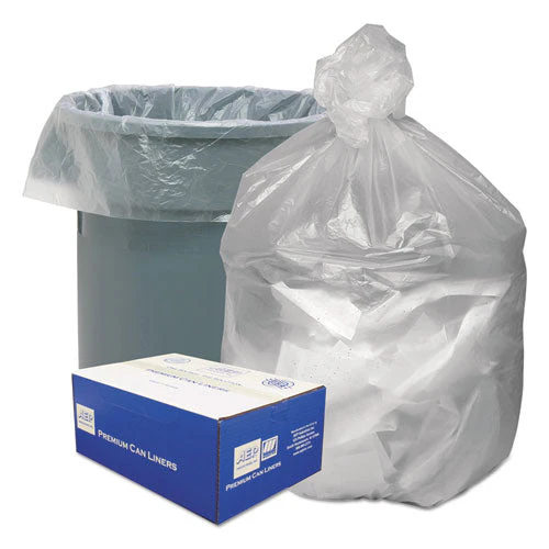 Waste Can Liners, 30 Gal, 8 Mic, 30" X 36", Natural, 25 Bags/roll, 20 Rolls/carton - Image 1