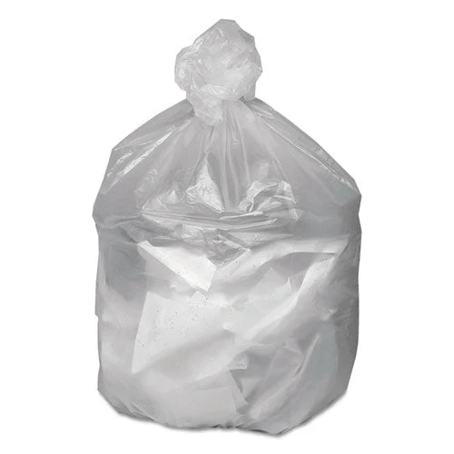 Waste Can Liners, 33 Gal, 9 Mic, 33" X 39", Natural, 25 Bags/roll, 20 Rolls/carton - Image 2