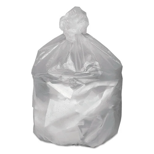Waste Can Liners, 56 Gal, 14 Mic, 43" X 46", Natural, 20 Bags/roll, 10 Rolls/carton - Image 2