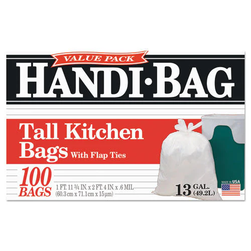 Super Value Pack, 13 Gal, 0.6 Mil, 23.75" X 28", White, 100 Bags/box, 6 Boxes/carton - Image 2