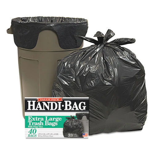 Super Value Pack, 33 Gal, 0.65 Mil, 32.5" X 40", Black, 40/box - Image 1