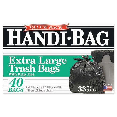 Super Value Pack, 33 Gal, 0.65 Mil, 32.5" X 40", Black, 40/box - Image 2