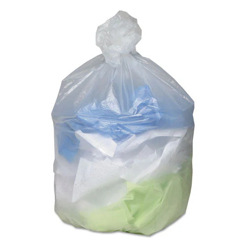 Can Liners, 60 Gal, 14 Mic, 38" X 60", Natural, 20 Bags/roll, 10 Rolls/carton - Image 2
