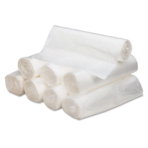Can Liners, 56 Gal, 16 Mic, 43" X 48", Natural, 20 Bags/roll, 10 Rolls/carton - Image 2