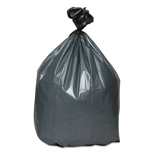 Can Liners, 33 Gal, 1.35 Mil, 33" X 40", Gray, 10 Bags/roll, 10 Rolls/carton - Image 2