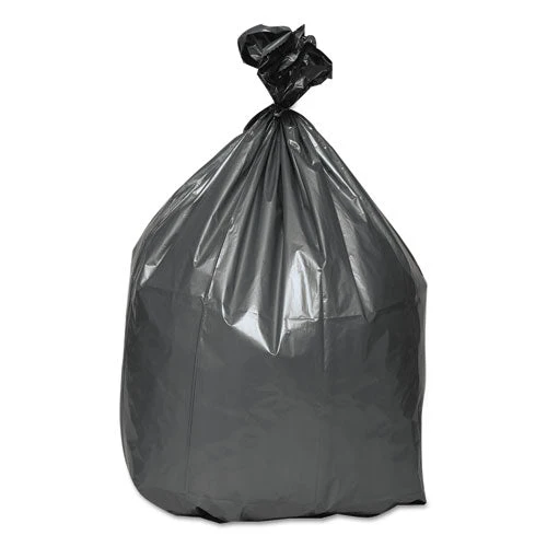 Can Liners, 45 Gal, 1.55 Mil, 39" X 46", Gray, 10 Bags/roll, 5 Rolls/carton - Image 2