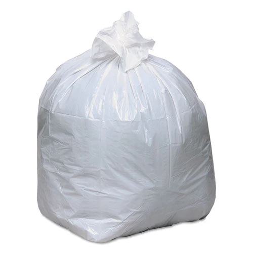 Linear-low-density Recycled Tall Kitchen Bags, 13 Gal, 0.85 Mil, 24" X 33", White, 15 Bags/roll, 10 Rolls/box - Image 1