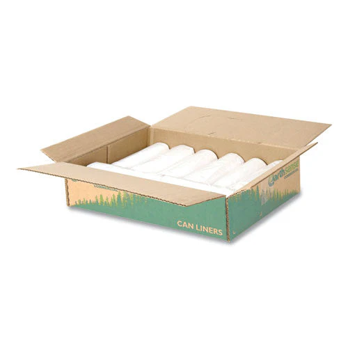 Linear-low-density Recycled Tall Kitchen Bags, 13 Gal, 0.85 Mil, 24" X 33", White, 15 Bags/roll, 10 Rolls/box - Image 2