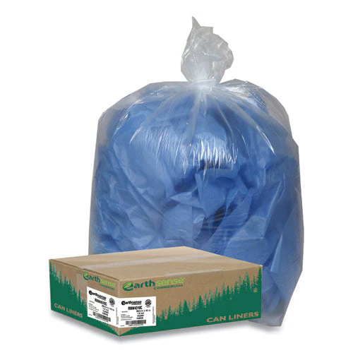 Linear Low Density Clear Recycled Can Liners, 23 Gal, 1.25 Mil, 28.5" X 43", Clear, 150/carton - Image 1