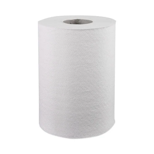 Hardwound Roll Towels, 1-ply, 8" X 350 Ft, White, 12 Rolls/carton - Image 1