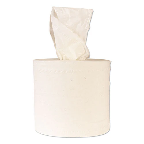 Center-flow Perforated Paper Towel Roll, 7.3 X 15, White, 6 Rolls/carton - Image 1