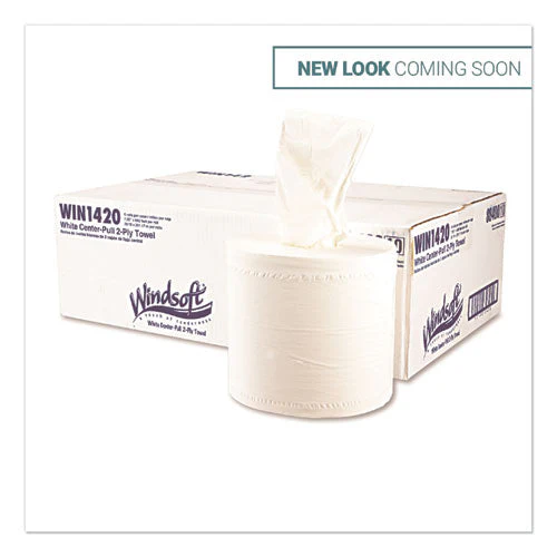 Center-flow Perforated Paper Towel Roll, 7.3 X 15, White, 6 Rolls/carton - Image 2