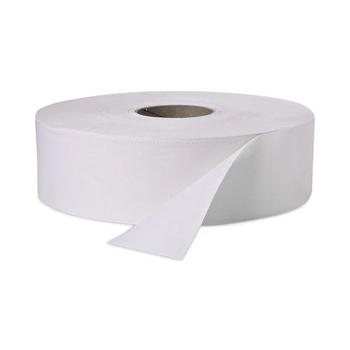 Jumbo Roll Bath Tissue, Septic Safe, 2 Ply, White, 3.4" X 1,000 Ft, 12 Rolls/carton - Image 1