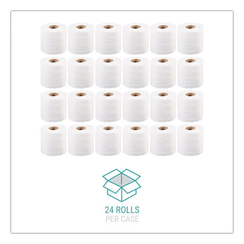 Bath Tissue, Septic Safe, Individually Wrapped Rolls, 2-ply, White, 400 Sheets/roll, 24 Rolls/carton - Image 3