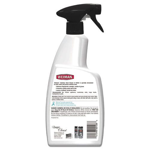 Stainless Steel Cleaner And Polish, Floral Scent, 22 Oz Spray Bottle, 6/carton - Image 2