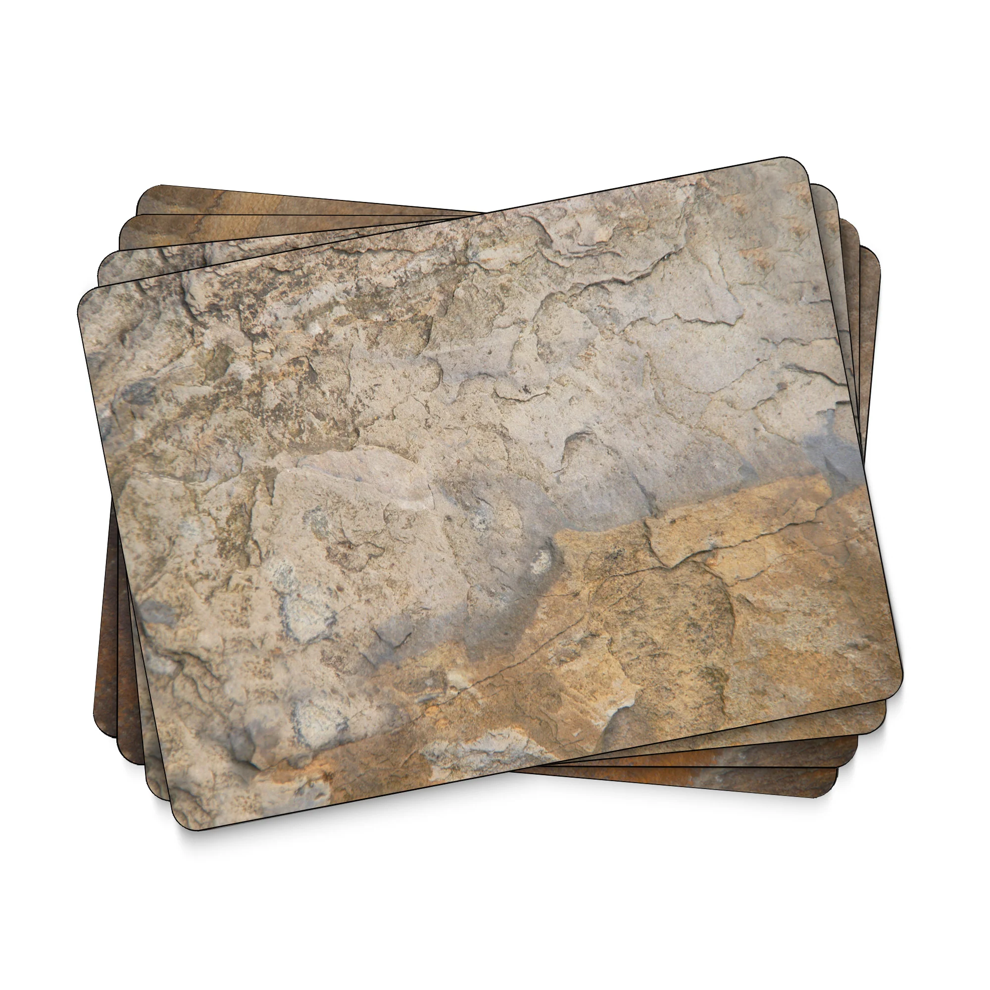 Cork Placemats Set, Earth Slate - Image 1