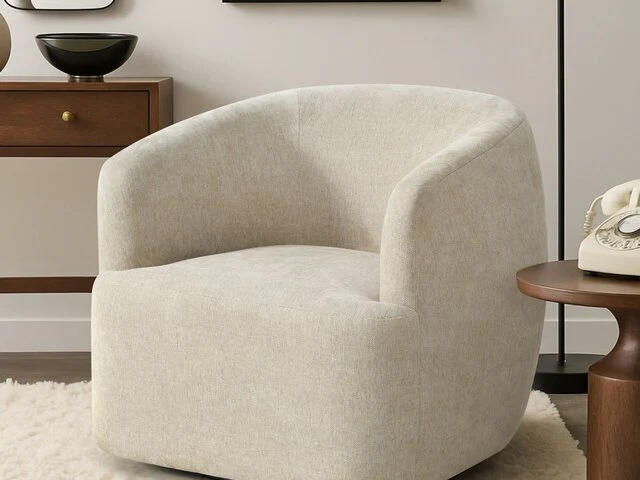 Curated 480114-B6515 Sofia Swivel Chair Light Brown