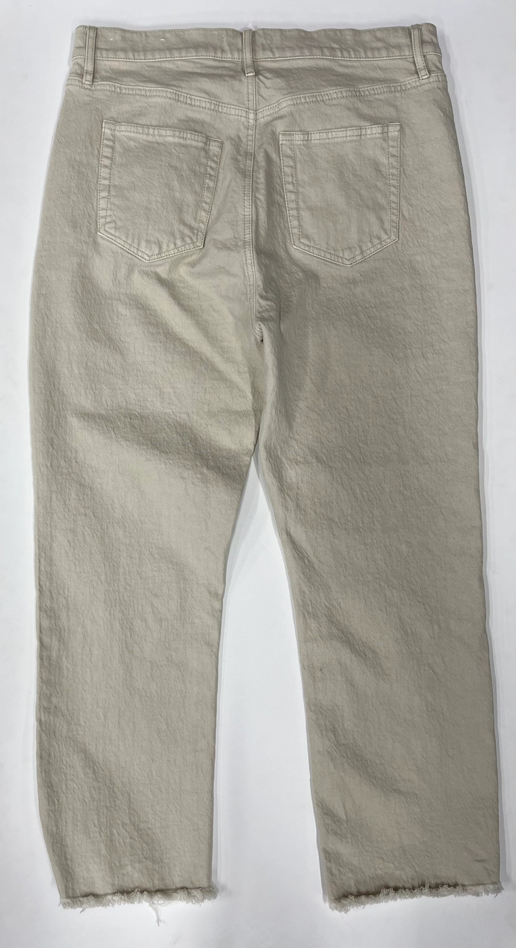Loft High Waist Straight Crop Denim Jeans Beige Size 30 / 10 - Image 2