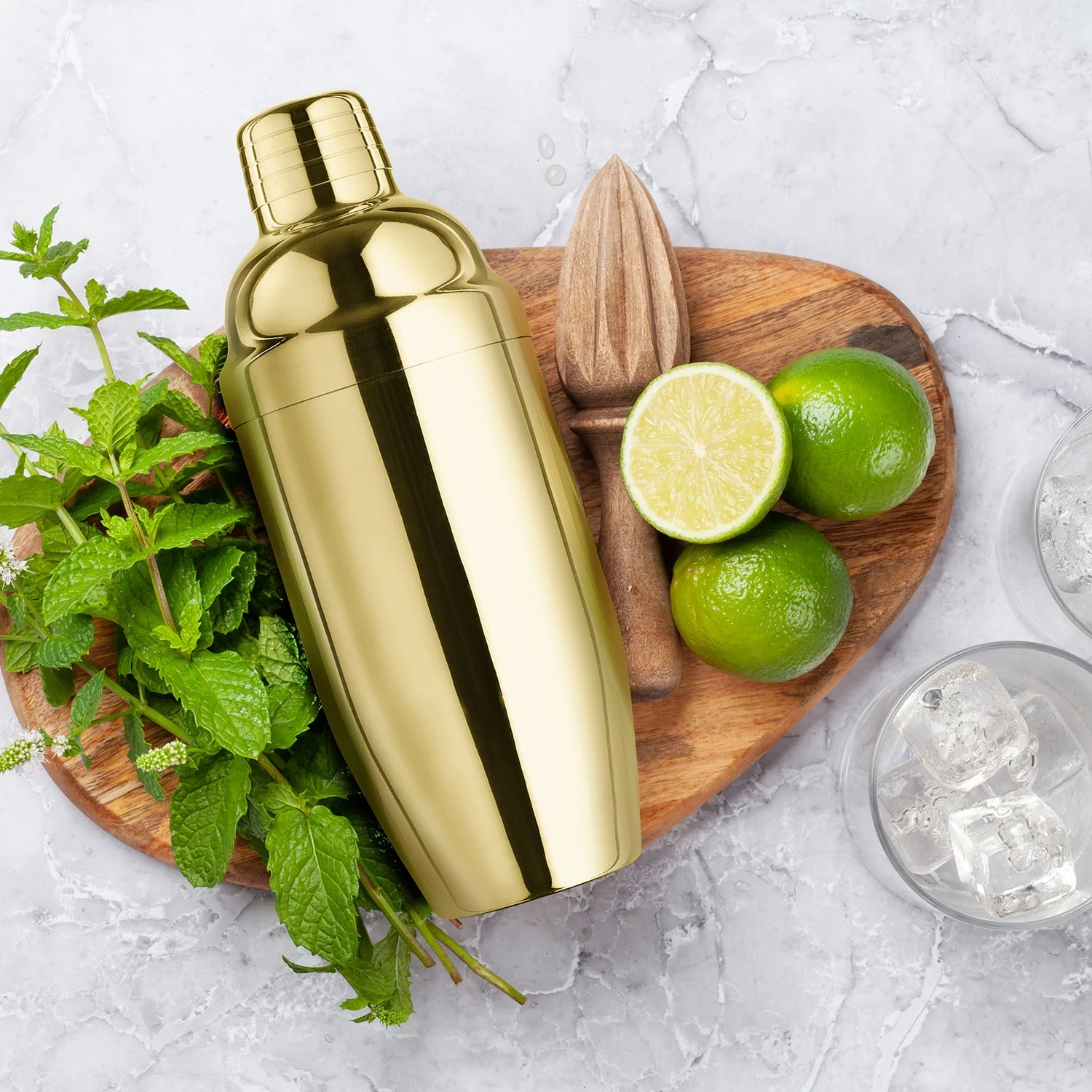 Cocktail Shaker, Brass - Image 2