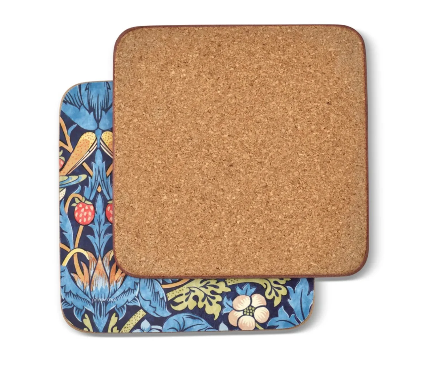 Strawberry Thief Blue Coasters - Image 3