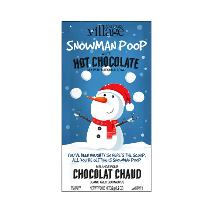 White Hot Chocolate with Marshmallow, Snowman Poop - Image 1